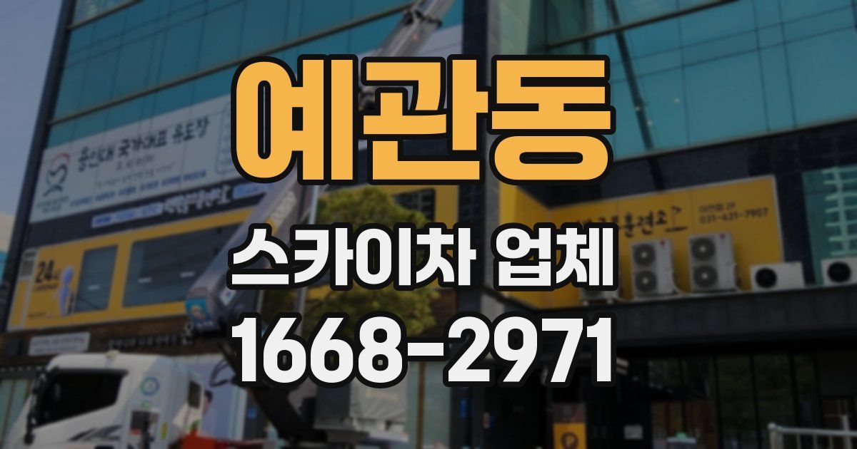 예관동 스카이차 업체