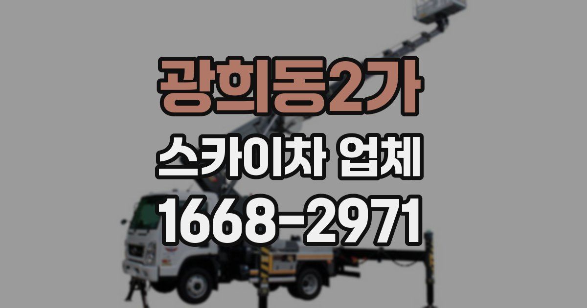 광희동2가 스카이차 업체