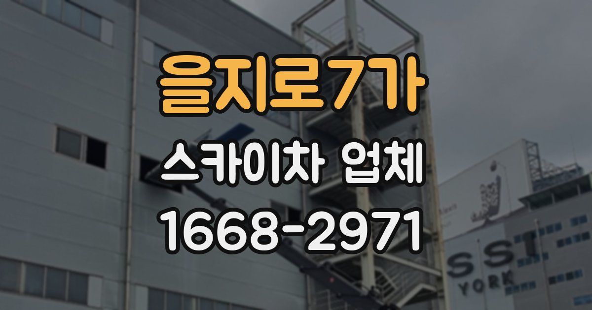 을지로7가 스카이차 업체