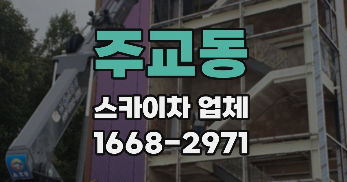 주교동 스카이차 업체