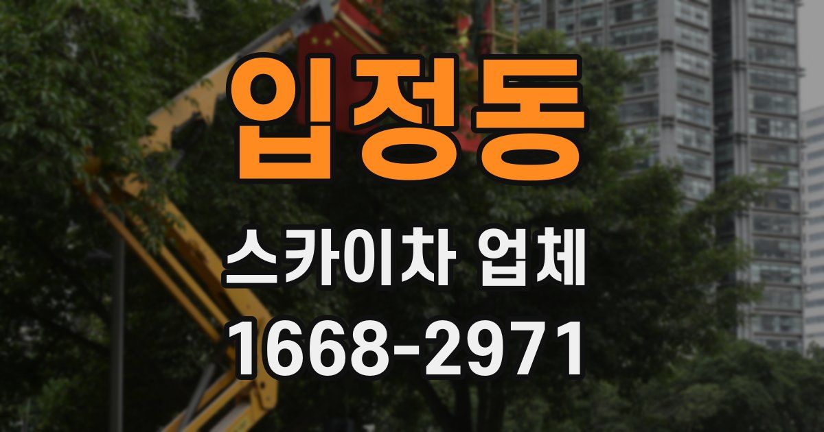 입정동 스카이차 업체