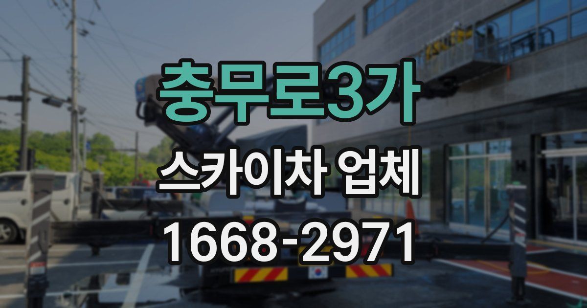 충무로3가 스카이차 업체