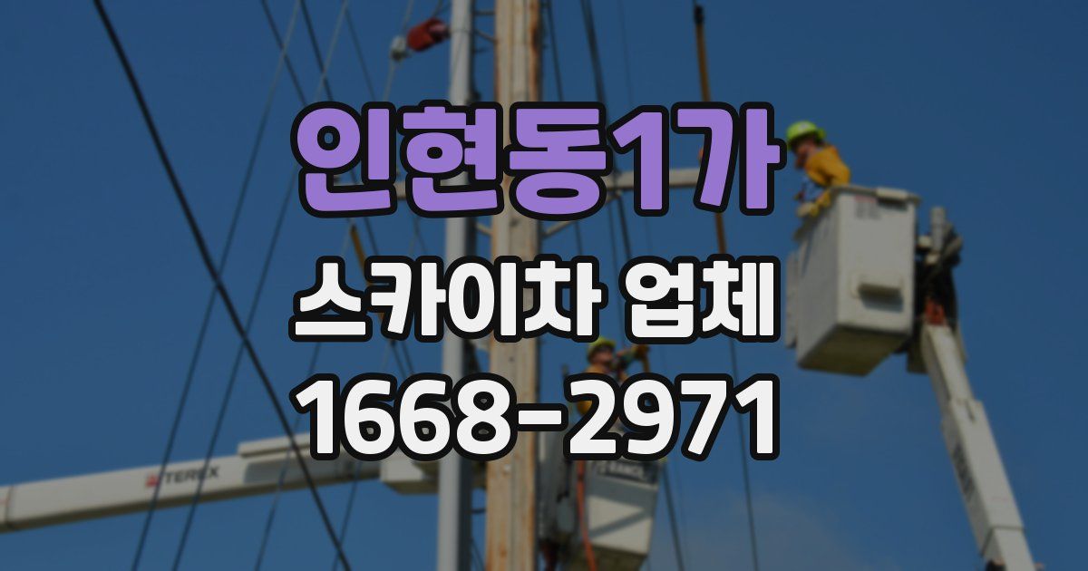 인현동1가 스카이차 업체