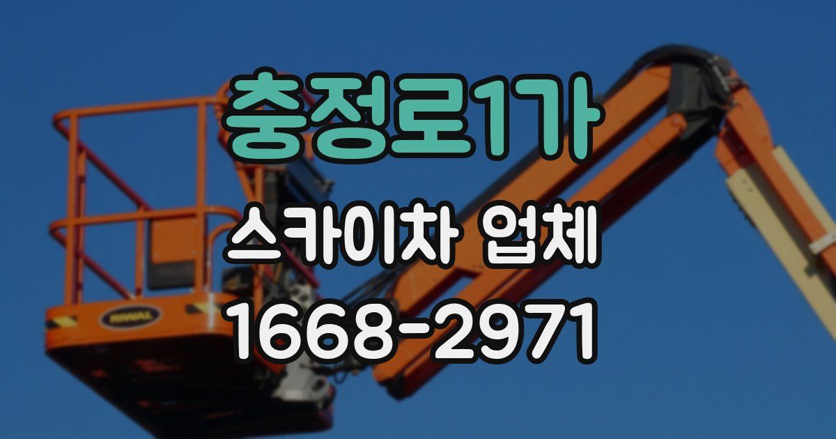 충정로1가 스카이차 업체
