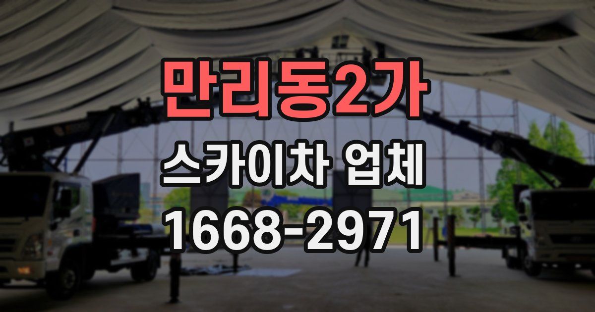 만리동2가 스카이차 업체