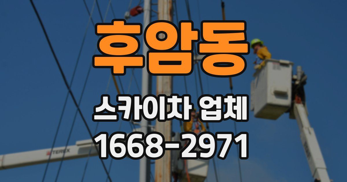 후암동 스카이차 업체