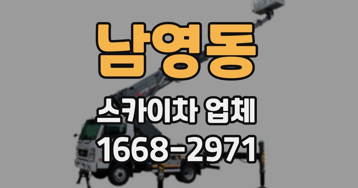 남영동 스카이차 업체