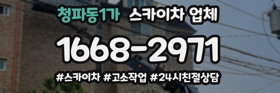 청파동1가 스카이차 업체