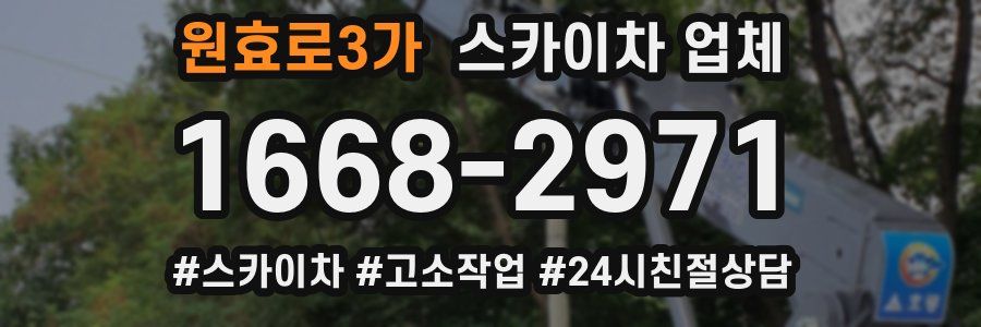 원효로3가 스카이차 업체