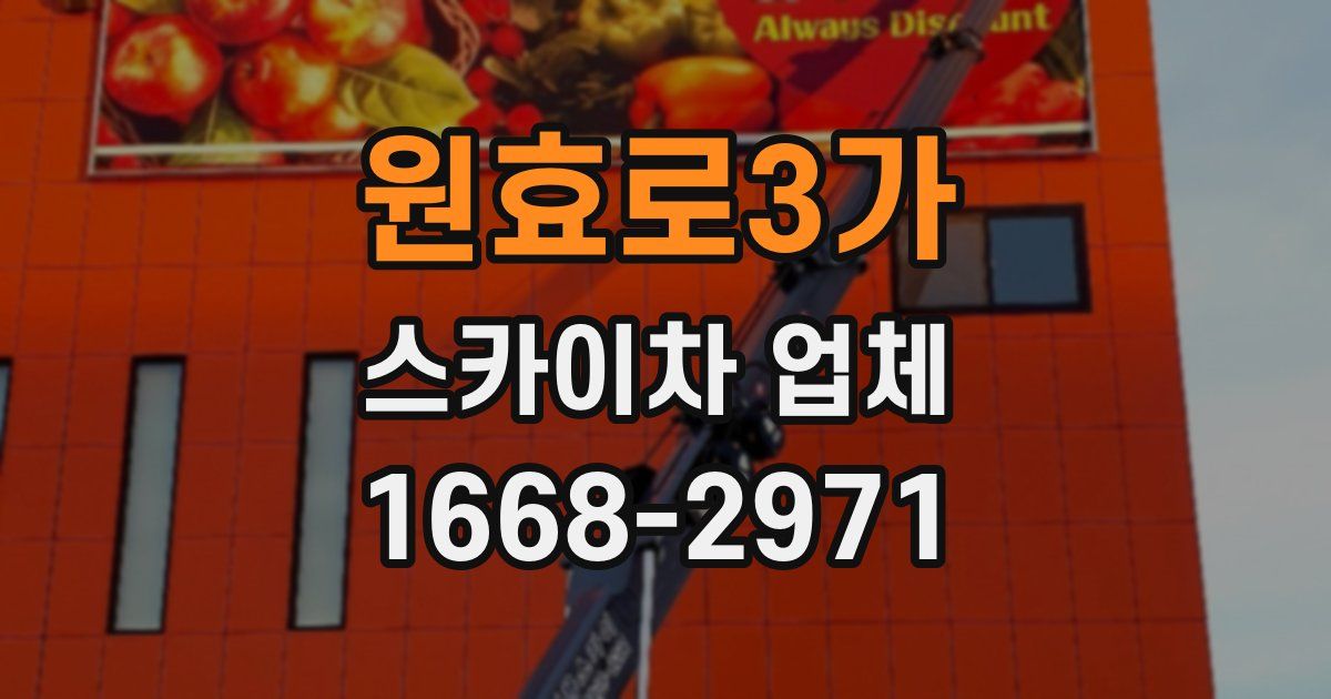 원효로3가 스카이차 업체