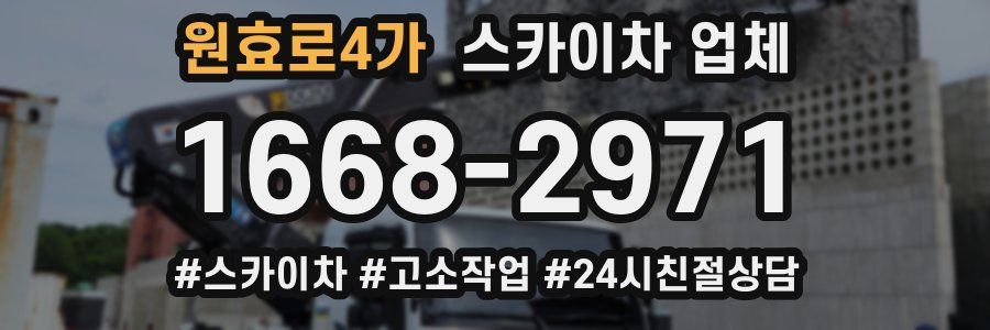 원효로4가 스카이차 업체