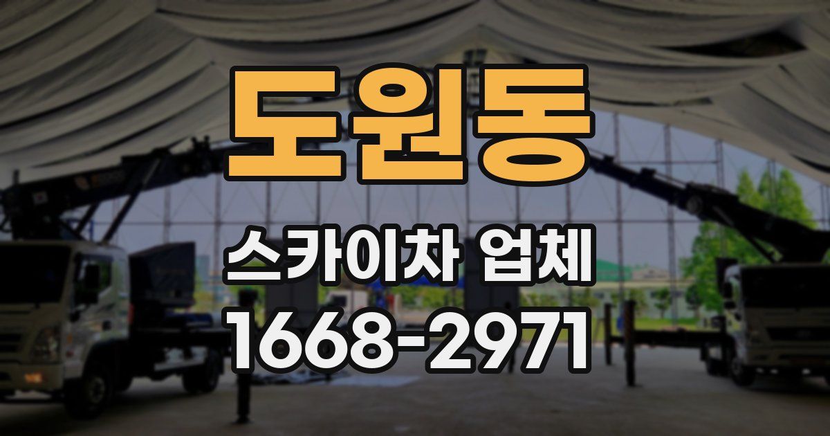 도원동 스카이차 업체