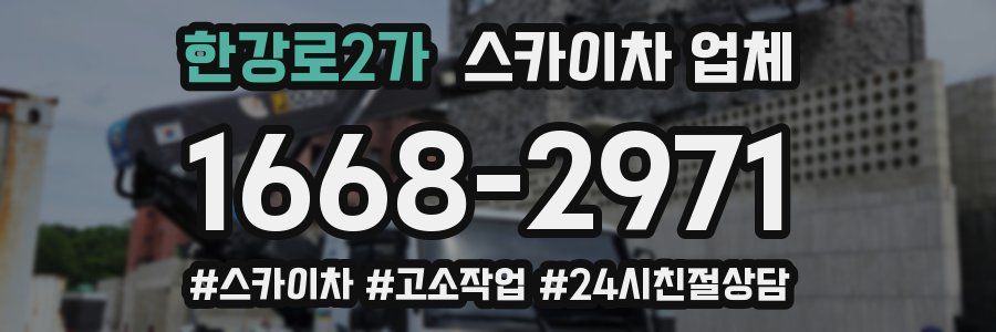 한강로2가 스카이차 업체