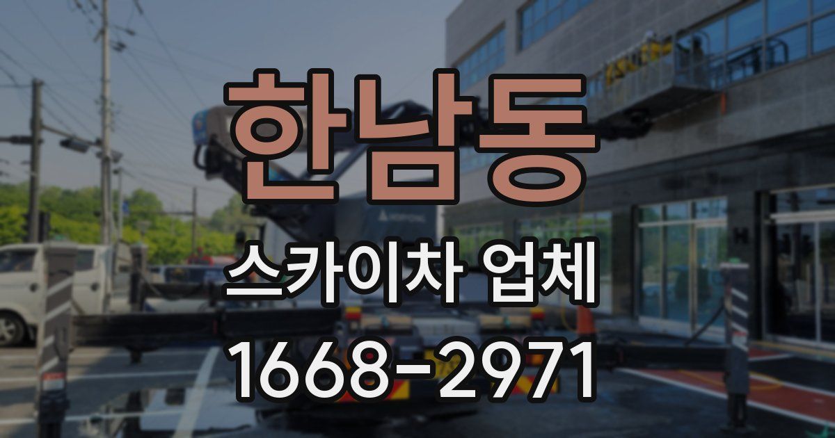 한남동 스카이차 업체