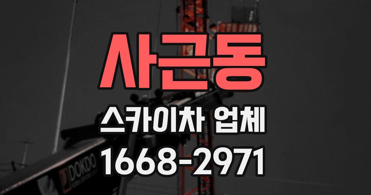 사근동 스카이차 업체