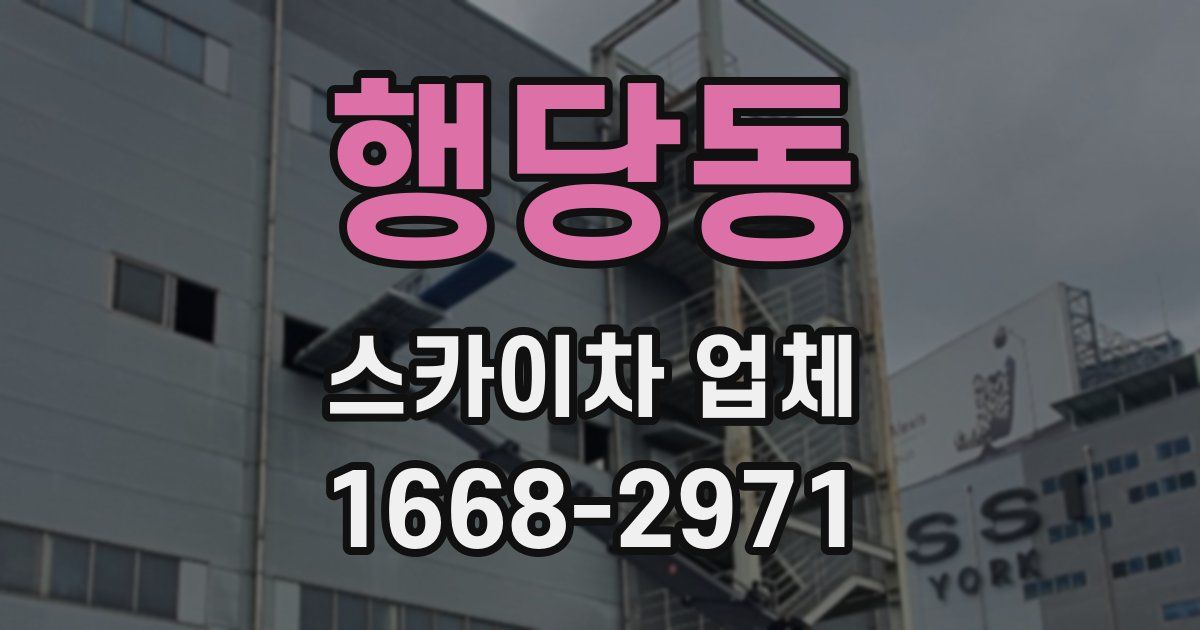행당동 스카이차 업체