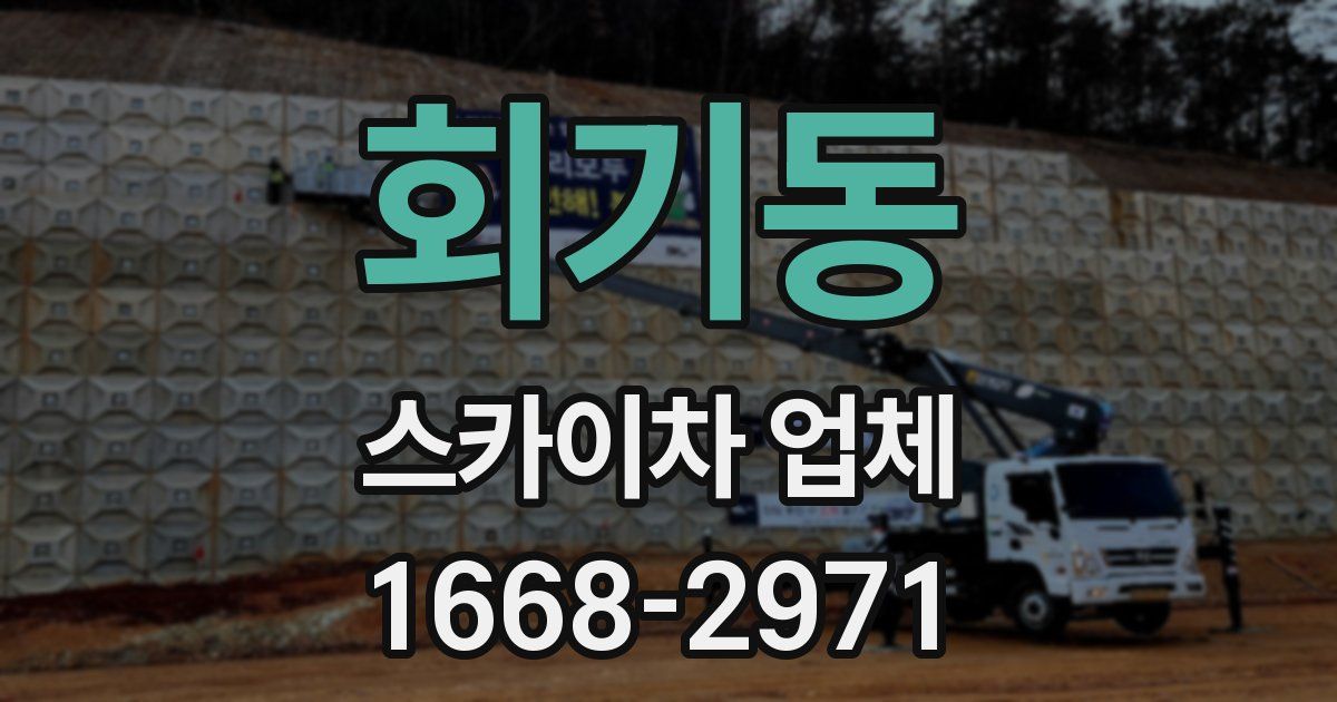 회기동 스카이차 업체
