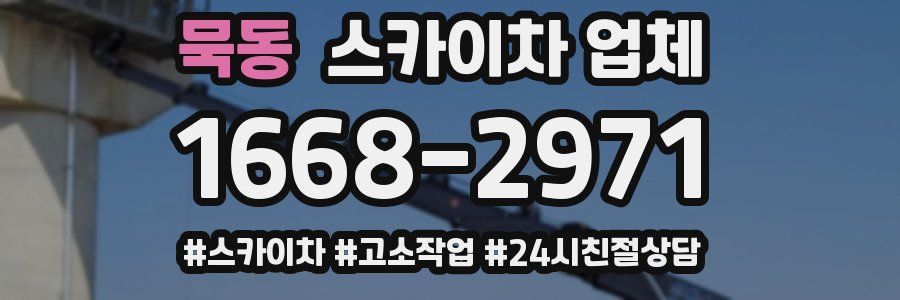 묵동 스카이차 업체