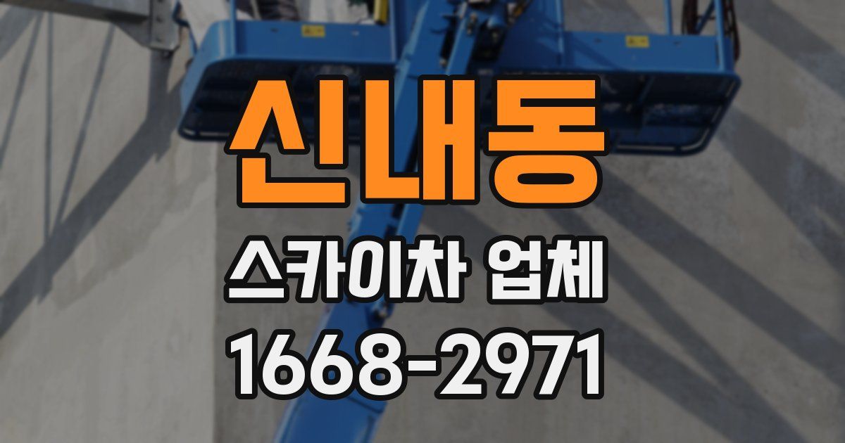신내동 스카이차 업체
