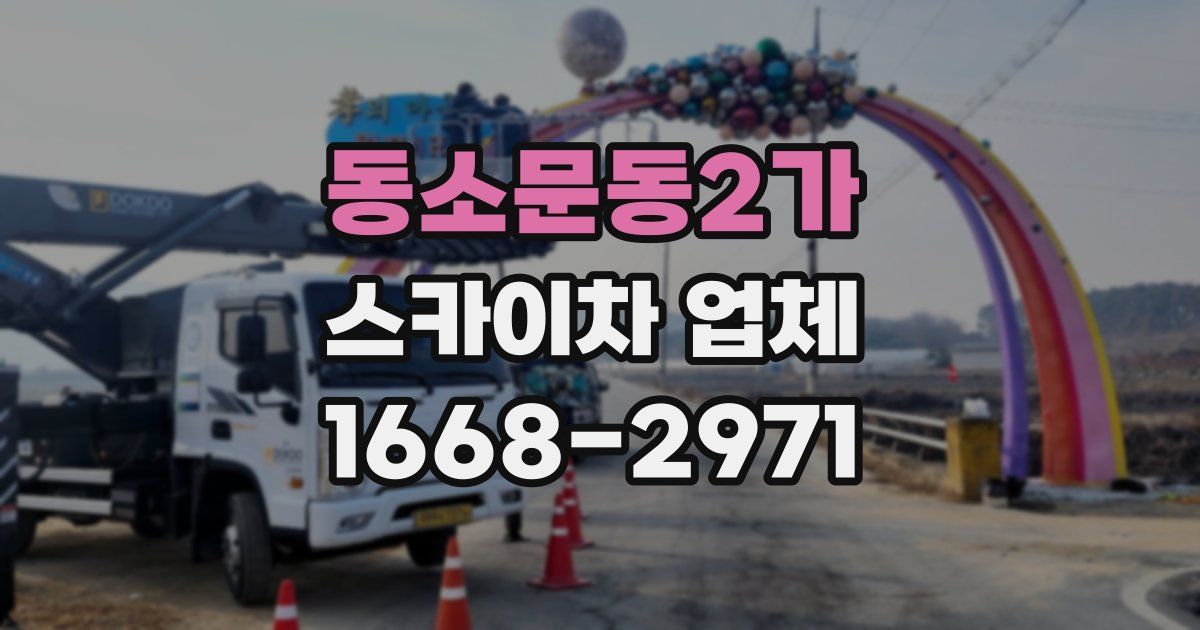 동소문동2가 스카이차 업체