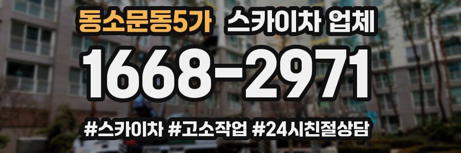 동소문동5가 스카이차 업체