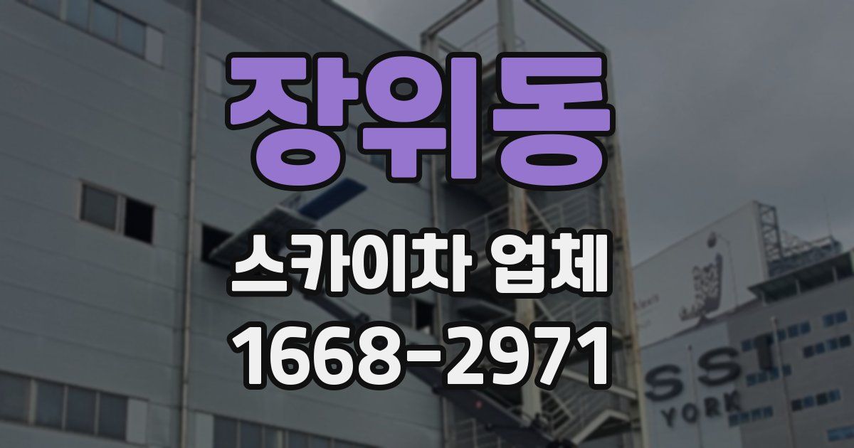 장위동 스카이차 업체