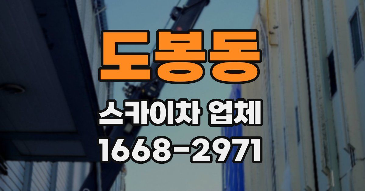 도봉동 스카이차 업체