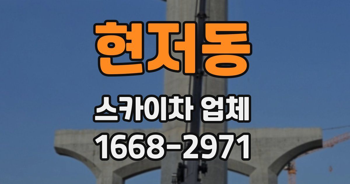 현저동 스카이차 업체