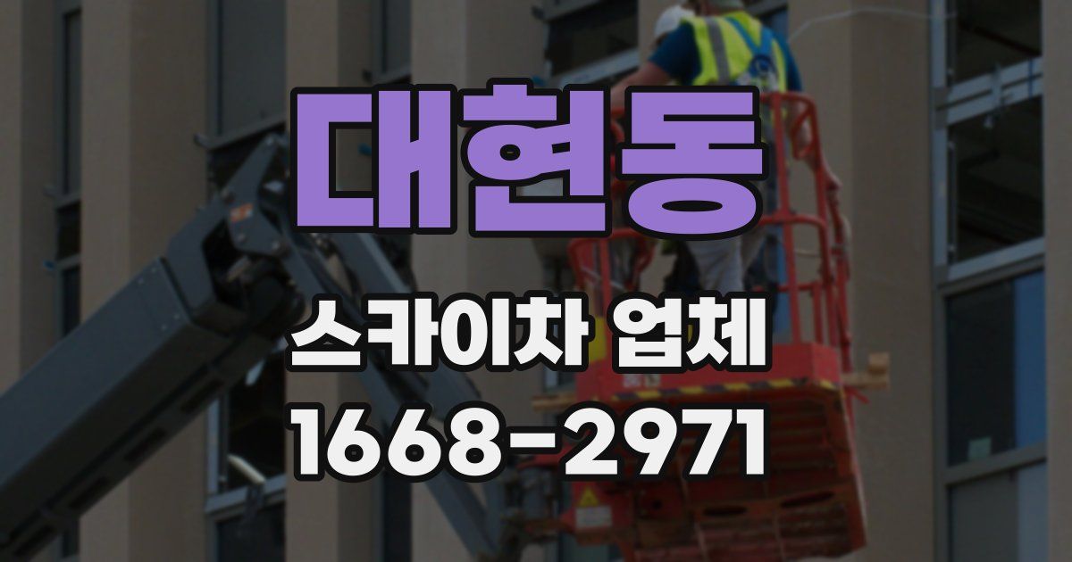대현동 스카이차 업체