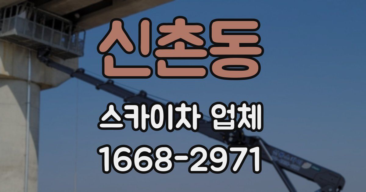 신촌동 스카이차 업체