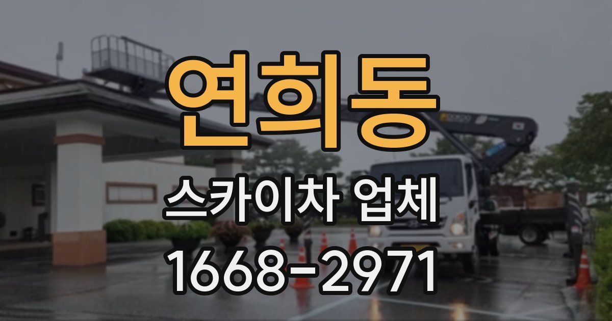 연희동 스카이차 업체