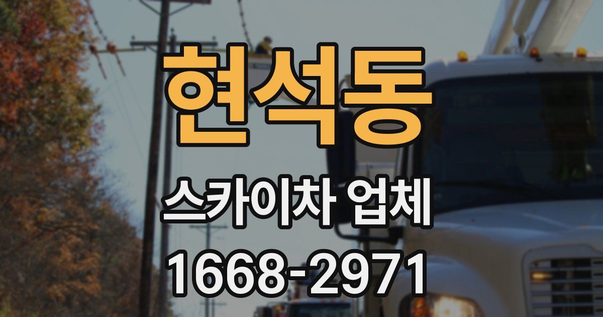 현석동 스카이차 업체
