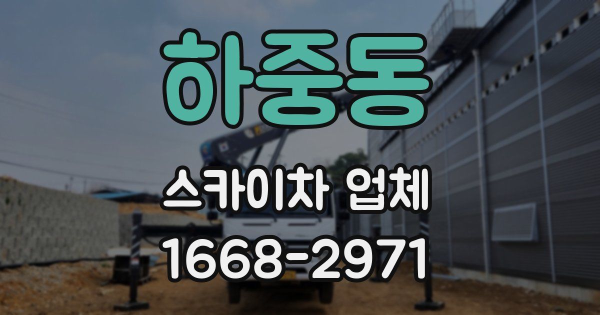 하중동 스카이차 업체