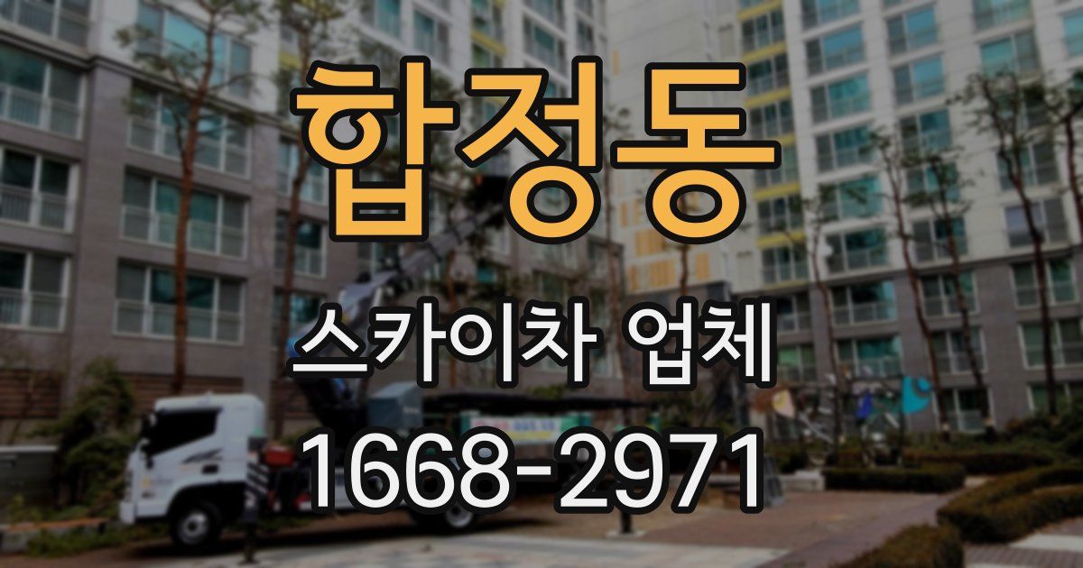 합정동 스카이차 업체