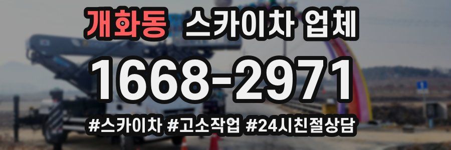 개화동 스카이차 업체