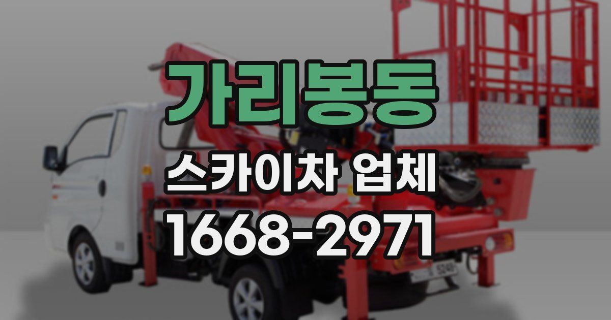 가리봉동 스카이차 업체