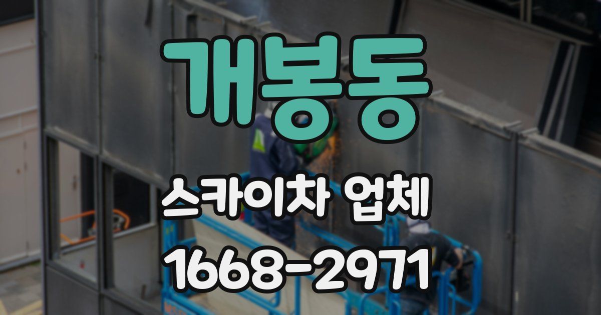 개봉동 스카이차 업체