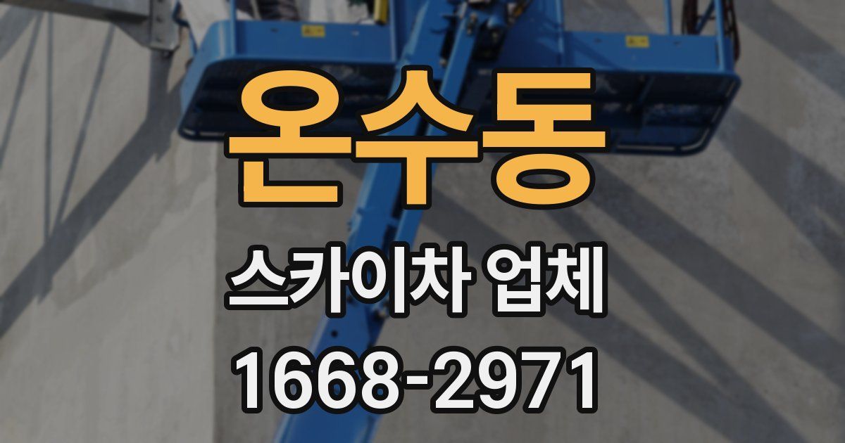 온수동 스카이차 업체