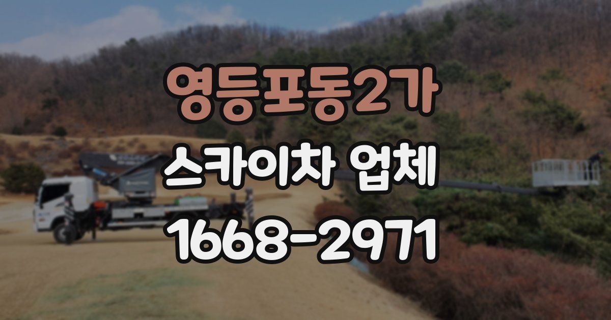 영등포동2가 스카이차 업체