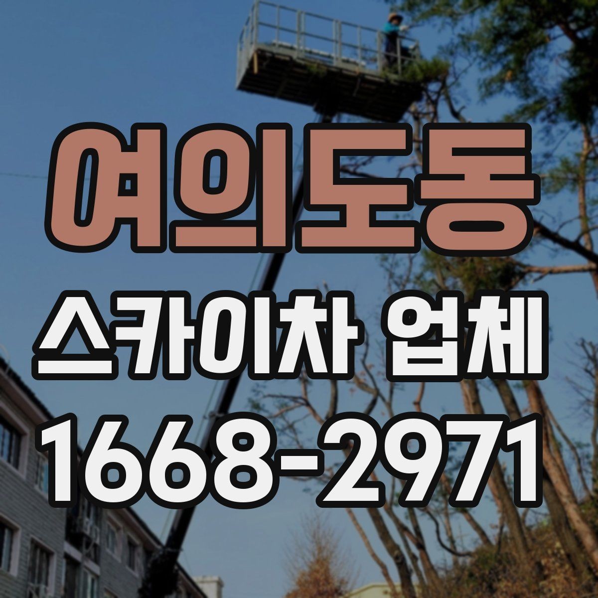 여의도동 스카이차 업체 대여와 기사 포함 서비스 차이