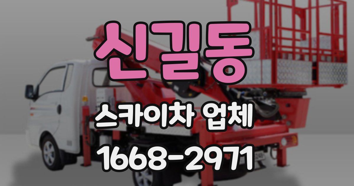신길동 스카이차 업체
