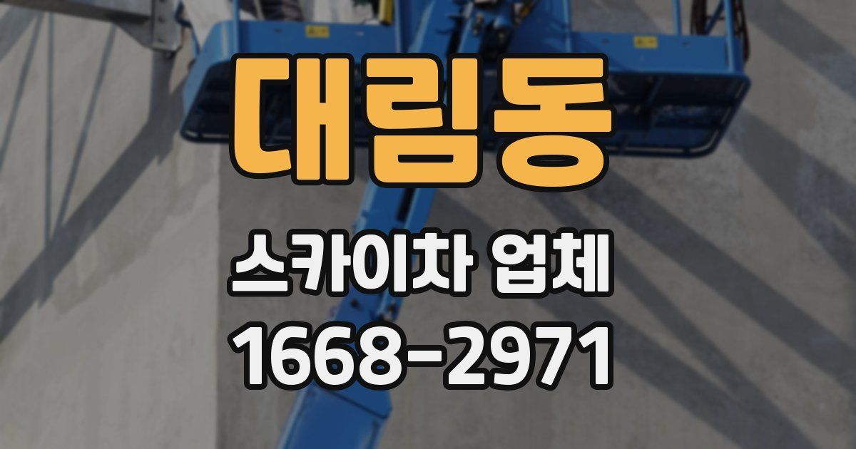 대림동 스카이차 업체