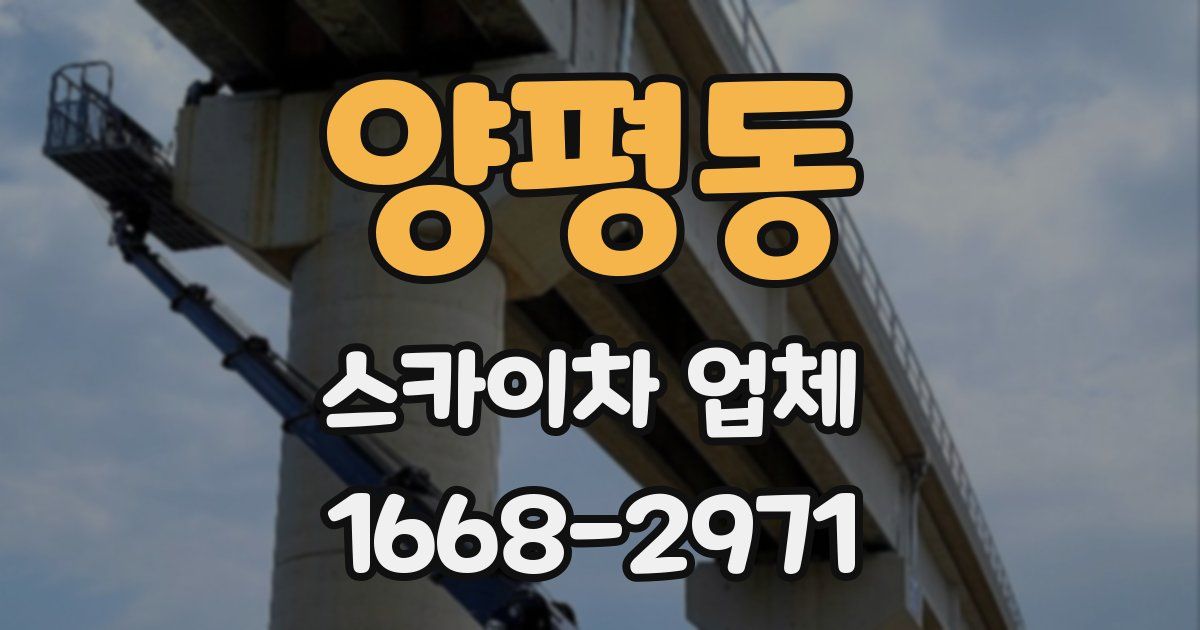양평동 스카이차 업체