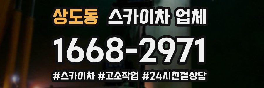 상도동 스카이차 업체