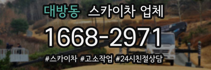 대방동 스카이차 업체
