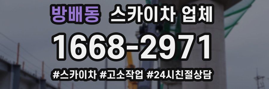 방배동 스카이차 업체