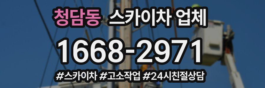 청담동 스카이차 업체