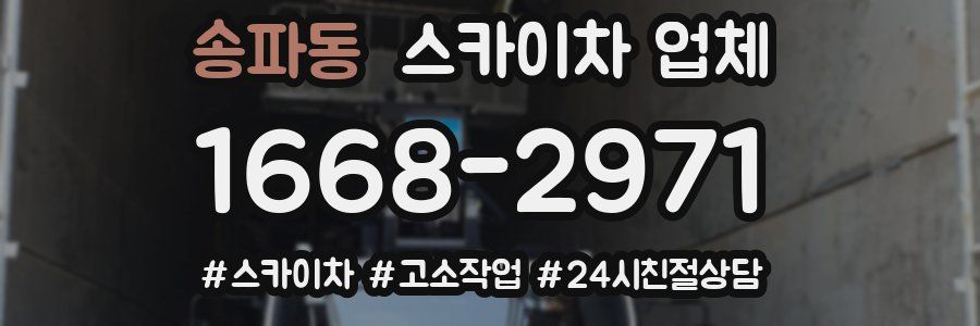 송파동 스카이차 업체