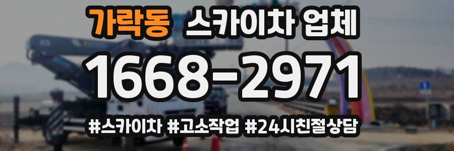 가락동 스카이차 업체