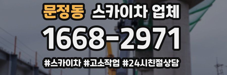문정동 스카이차 업체